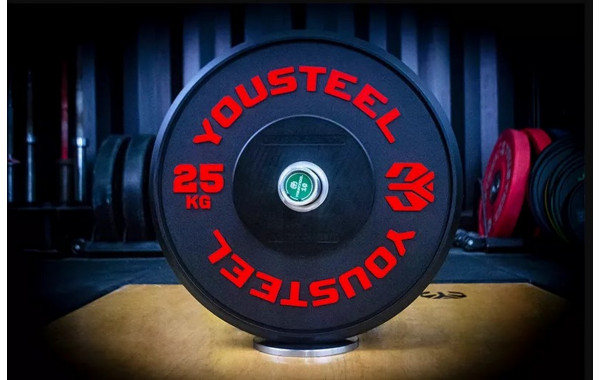 Диск 25кг YouSteel Traning PRO черный 600_380