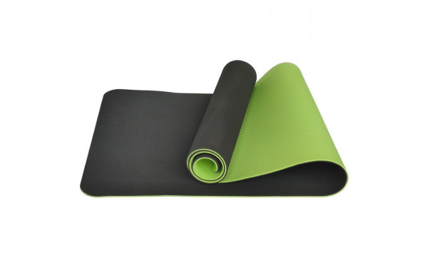 Коврик для йоги 183x61x0,6 см Sportex ТПЕ E33582 т.зеленый/салатовый 600_380