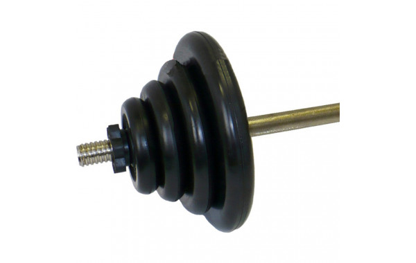 Штанга тренировочная 45,5 кг MB Barbell черный 600_380