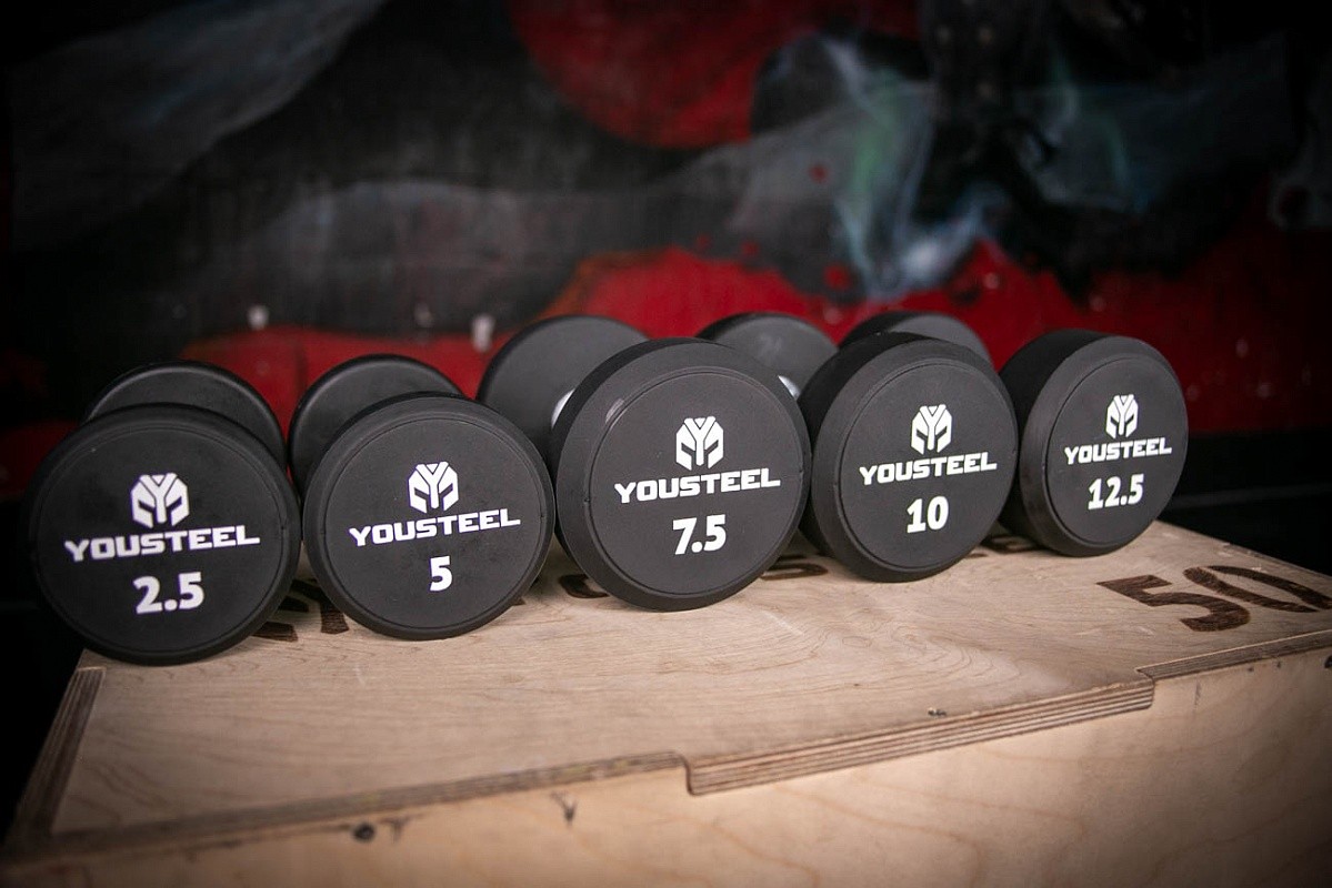 Гантель круглая PU-полиуретановая 20 кг YouSteel 1199_800