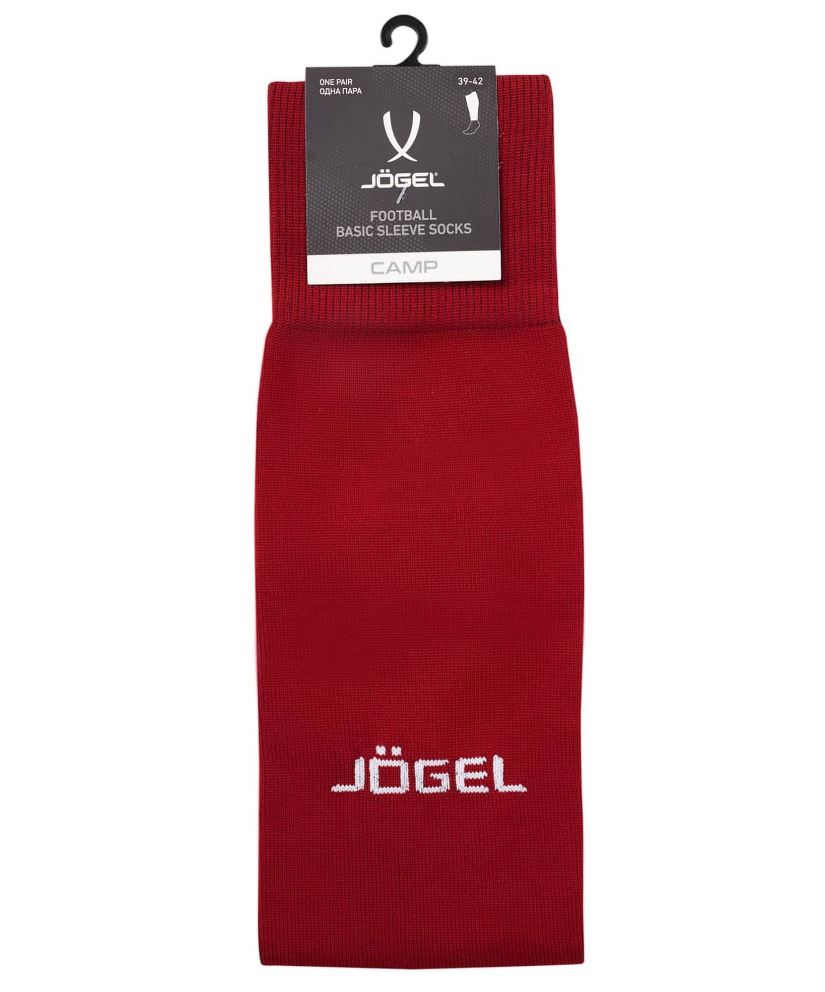 Гетры футбольные Jogel Camp Basic Sleeve Socks, гранатовый\белый 1663_2000