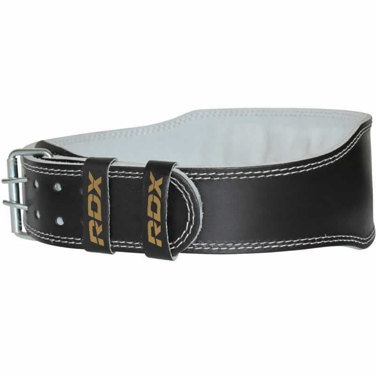 Пояс RDX 4" Leather WBS-4RB черный\золотой 1200_1200