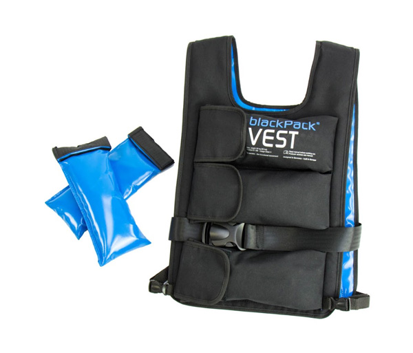 Жилет с отягощением Aerobis blackPack Vest до 25 кг, черный 600_513