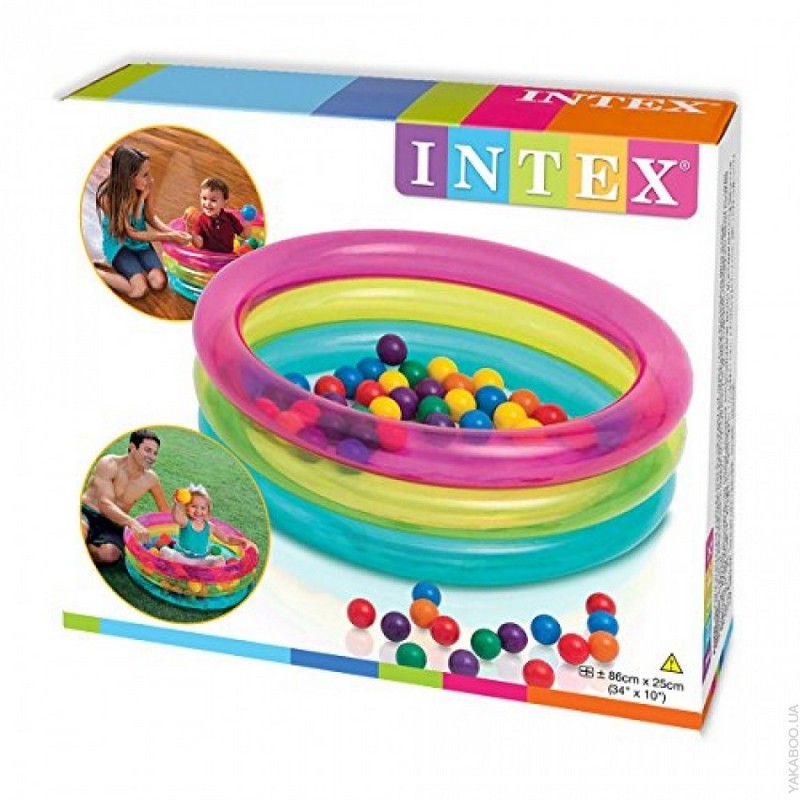 Бассейн с мячиками 86х25см Intex 48674 800_800