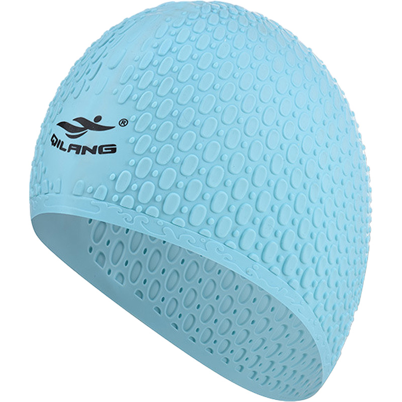 Шапочка для плавания силиконовая Bubble Cap (мятная) Sportex E41547 800_800